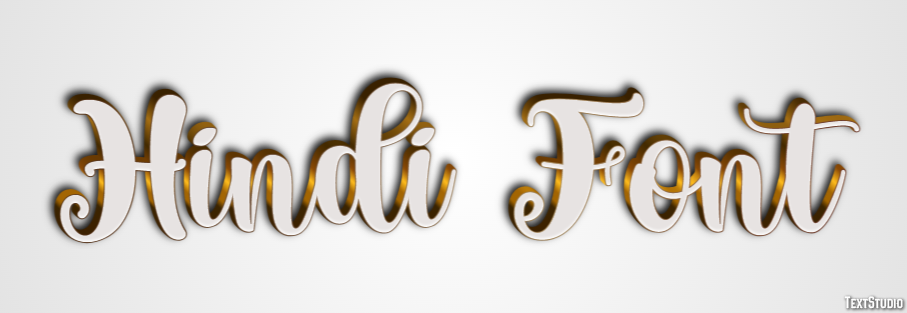 Hindi Font Text effect