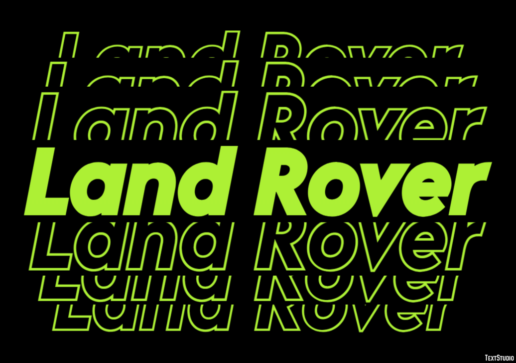 Land Rover Эффект текста