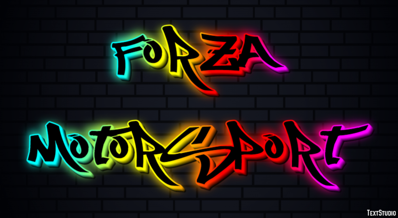 Forza Motorsport Texteffekt