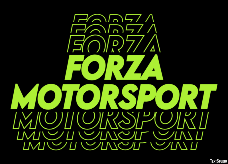 Forza Motorsport Efeito de texto
