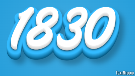1830 Text Effect