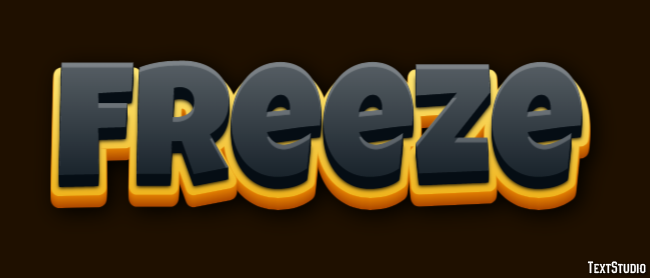 Freeze Text Effect