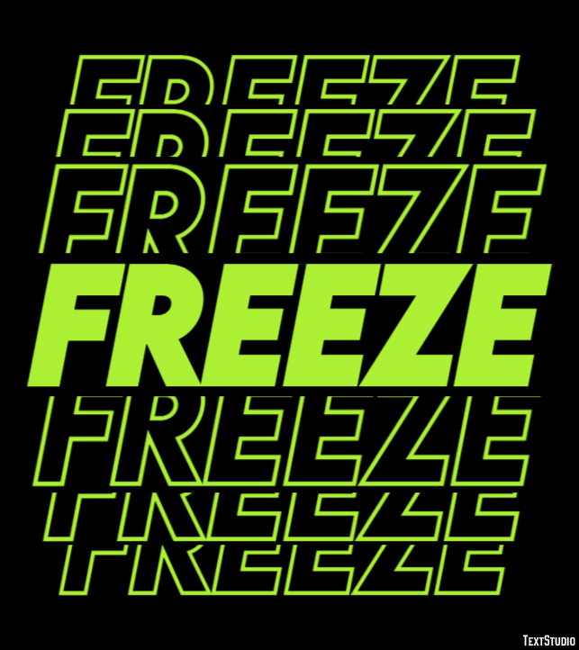 Freeze Text Effect