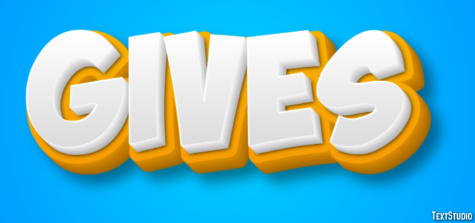 Gives Text effect