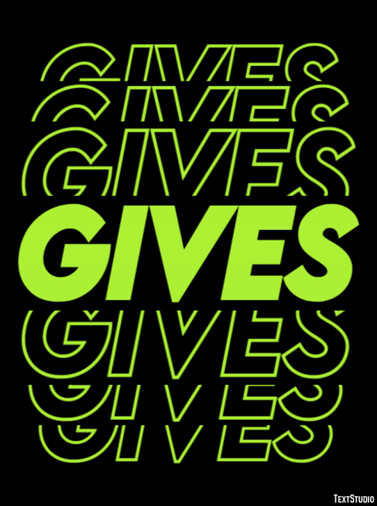 Gives Text effect