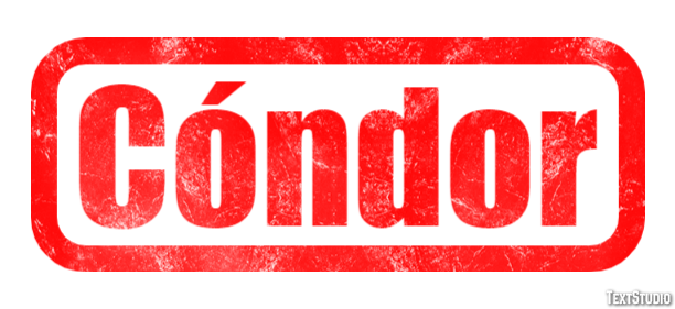 Cóndor Efecto de texto
