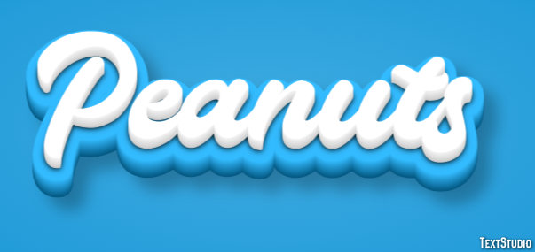 Peanuts Эффект текста