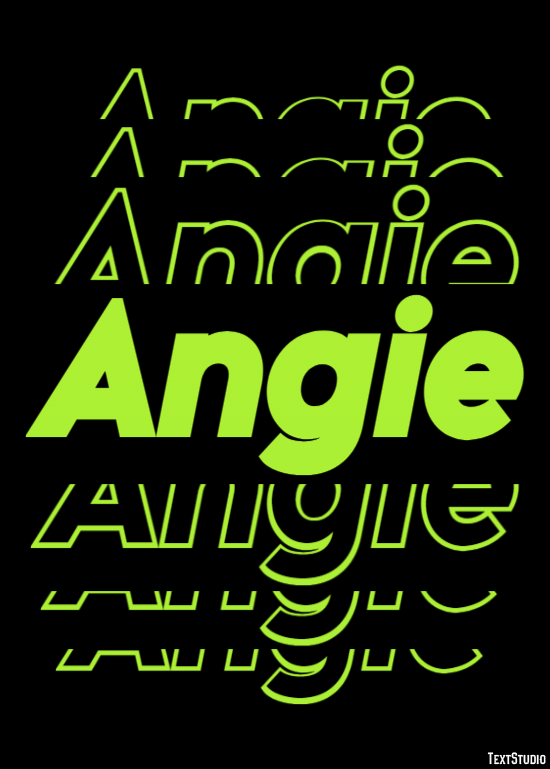 Angie Efeito de texto
