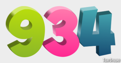 934 Text effect