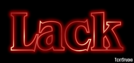 Lack テキスト効果