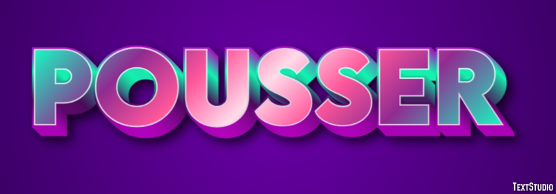 Pousser Effet de texte