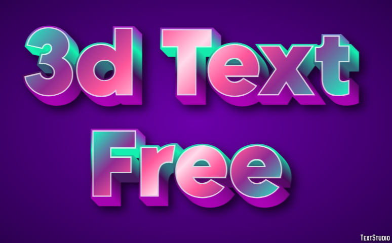 3d Text Free Texteffekt