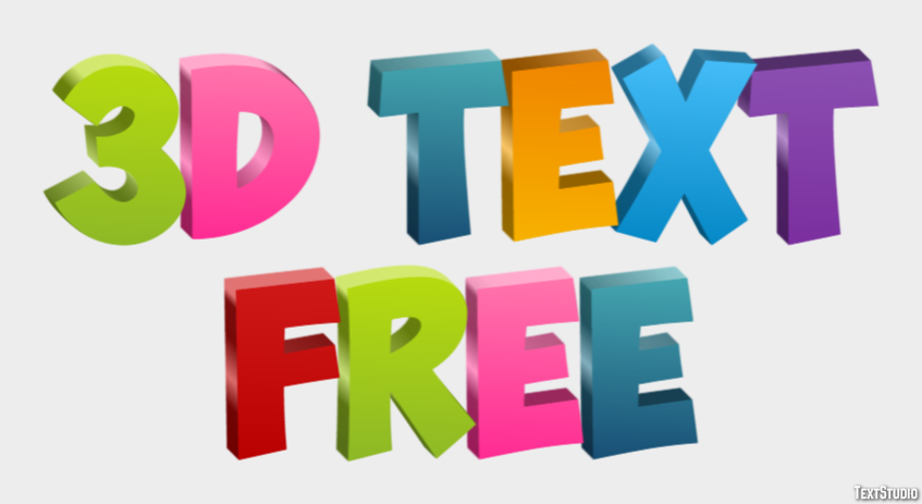 3d Text Free Texteffekt