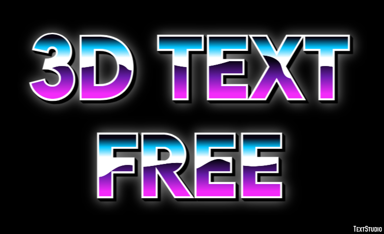 3d Text Free Text Effect