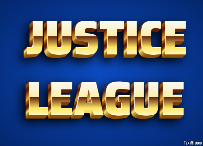Justice League Efecto de Texto