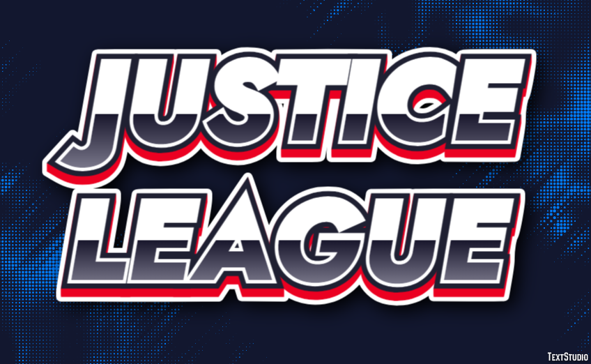 Justice League Text effect