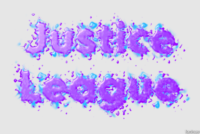 Justice League Text effect