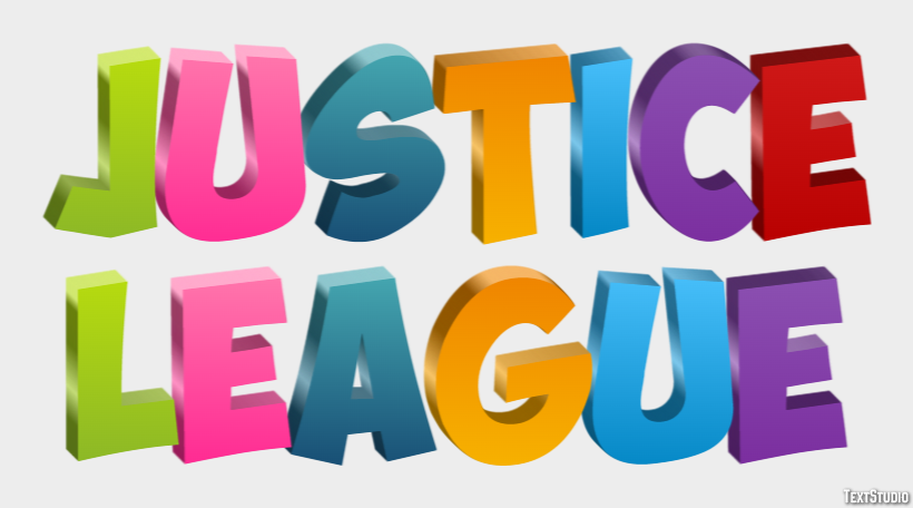 Justice League Effet de Texte