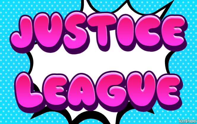 Justice League Text Effect