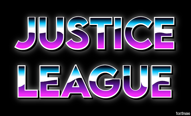 Justice League Text Effect