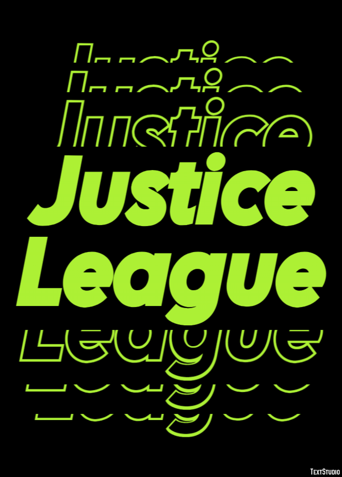 Justice League Text Effect