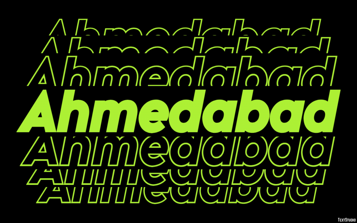 Ahmedabad Effetto testo