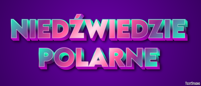 Niedźwiedzie polarne Efekt tekstowy