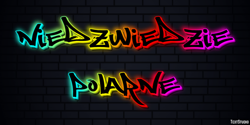 Niedźwiedzie polarne Efekt tekstowy