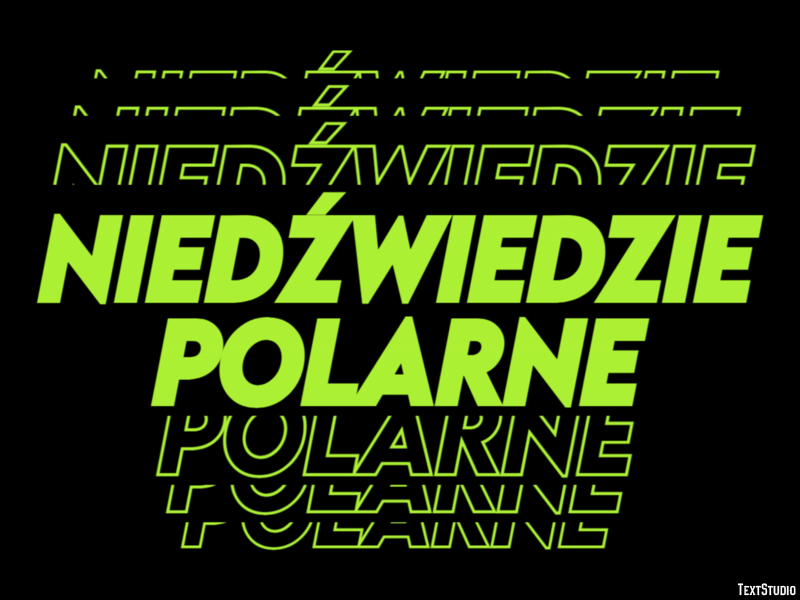 Niedźwiedzie polarne Efekt tekstowy