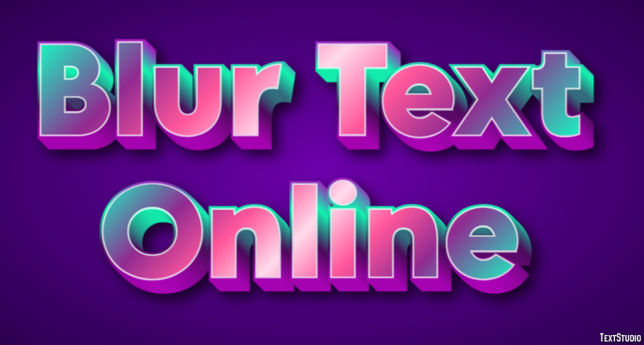 Blur Text Online Text Effect