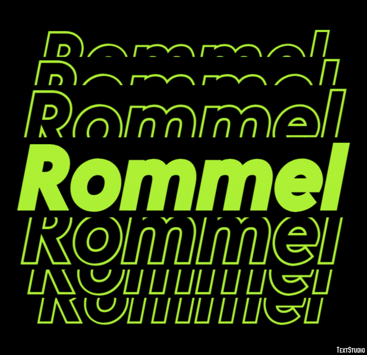 Rommel Text effect