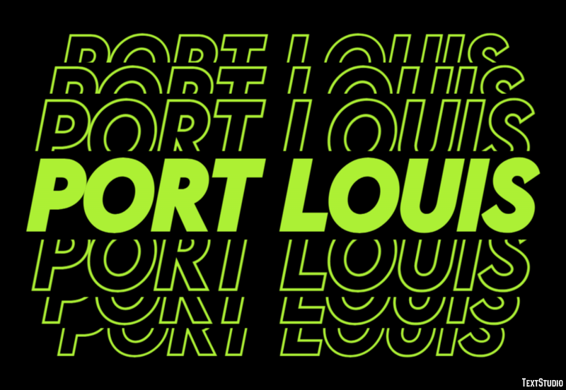 Port Louis Efekt tekstowy