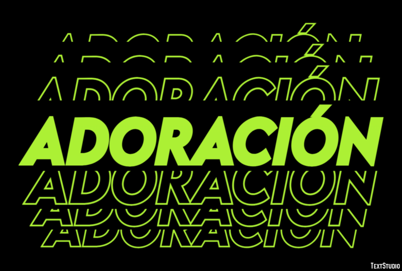 Adoración Efecto de texto