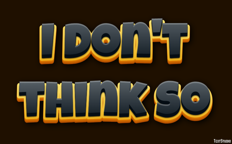 I don't think so Metin Efekti