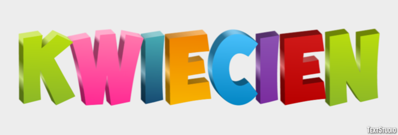 Kwiecień Texteffekt