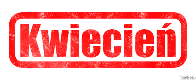 Kwiecień Efeito de texto
