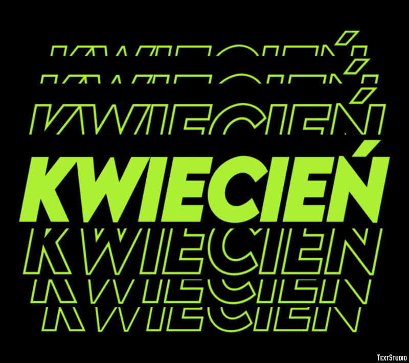 Kwiecień Efekt tekstowy