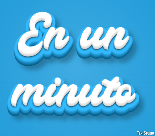 En un minuto Efecto de Texto