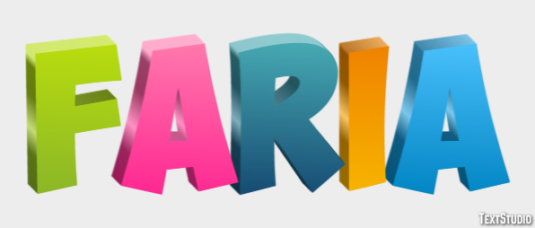 Faria Efeito de texto