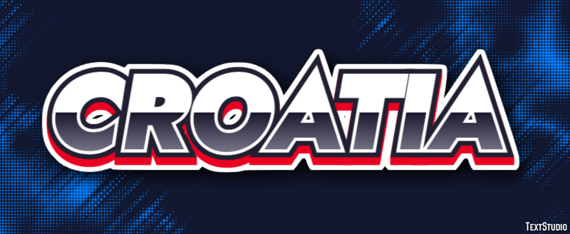 Croatia Text effect