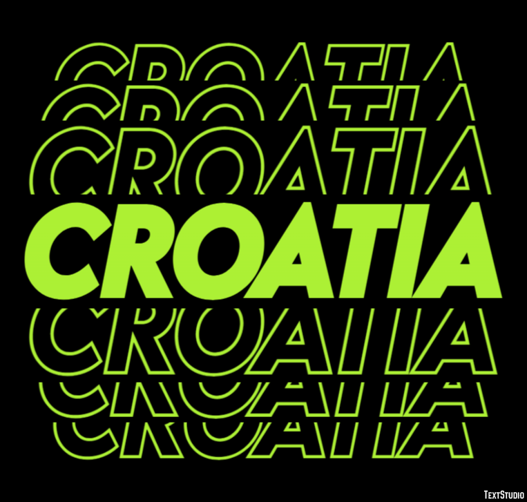 Croatia Эффект текста