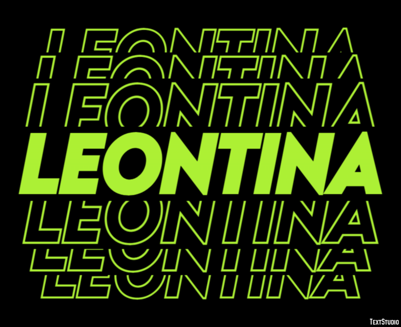 Leontina Efecto de texto