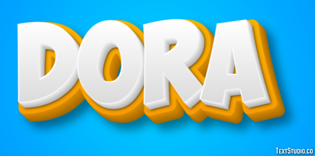 Dora Efeito de texto