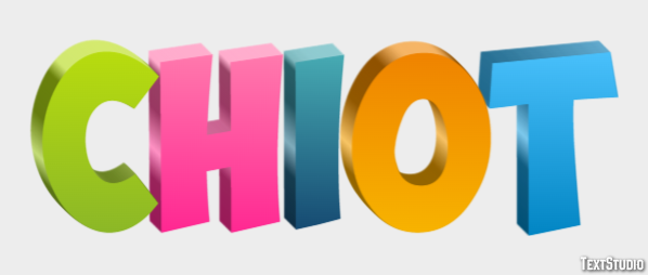 Chiot Effet de texte