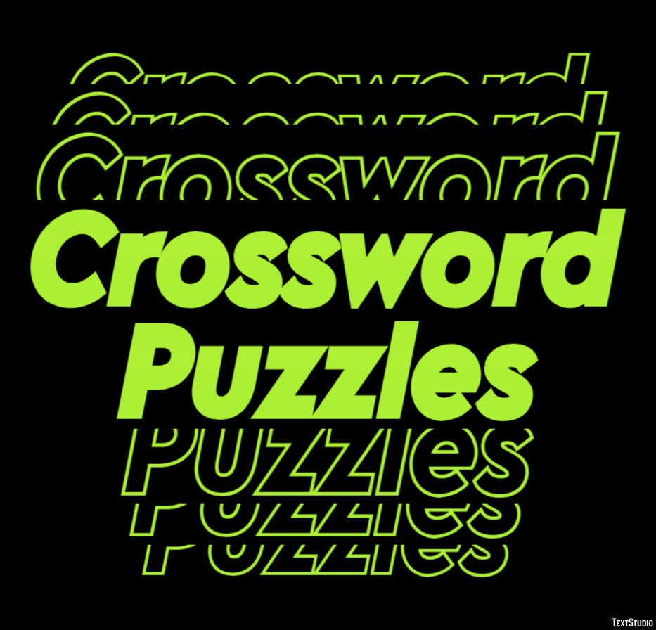 Crossword Puzzles テキスト効果