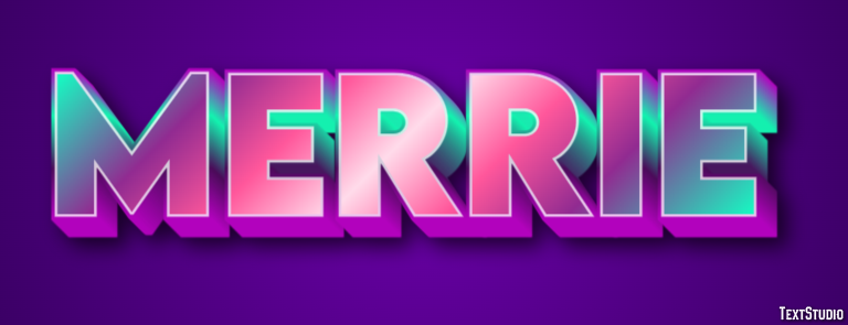 Merrie Tekst Effect