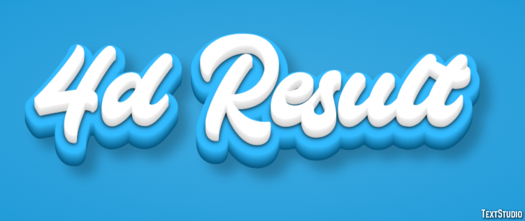 4d Result Text effect