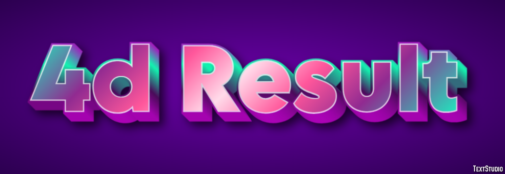 4d Result Text effect