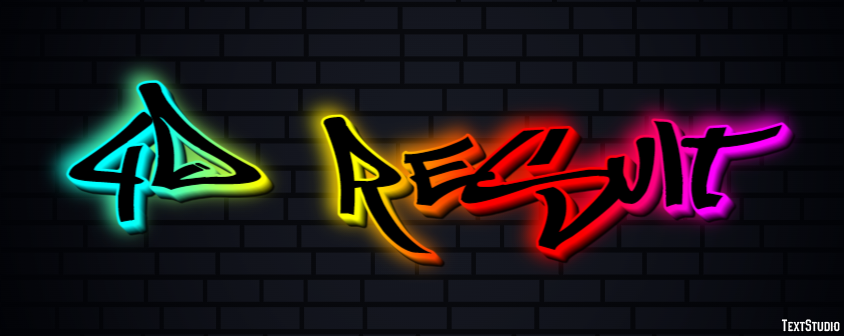 4d Result Text effect