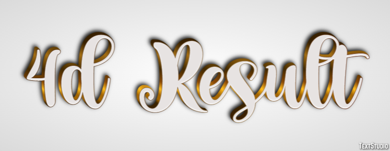 4d Result Text effect